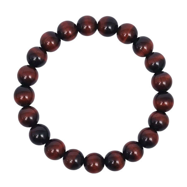SENDAN - 12mm Beads Bracelet with Natural Stone - Adjustable Bracelet
