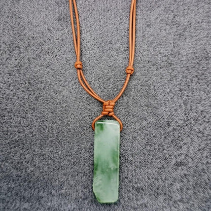 SERENITY MYSTIC STONE - Natural Crystal Unshaped Pendant with Adjustable Rope Chain for Men and Boys - THE MEN THING