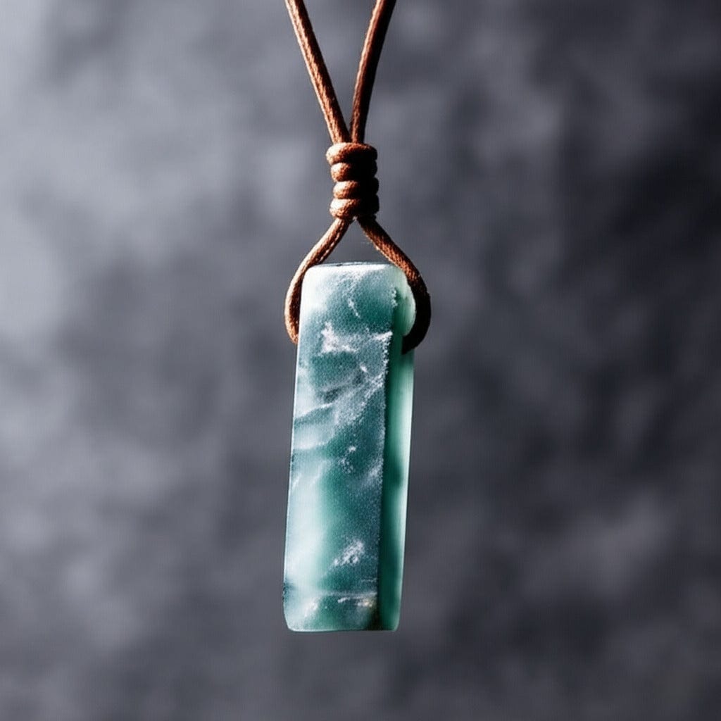 SERENITY MYSTIC STONE - Natural Crystal Unshaped Pendant with Adjustable Rope Chain for Men and Boys - THE MEN THING