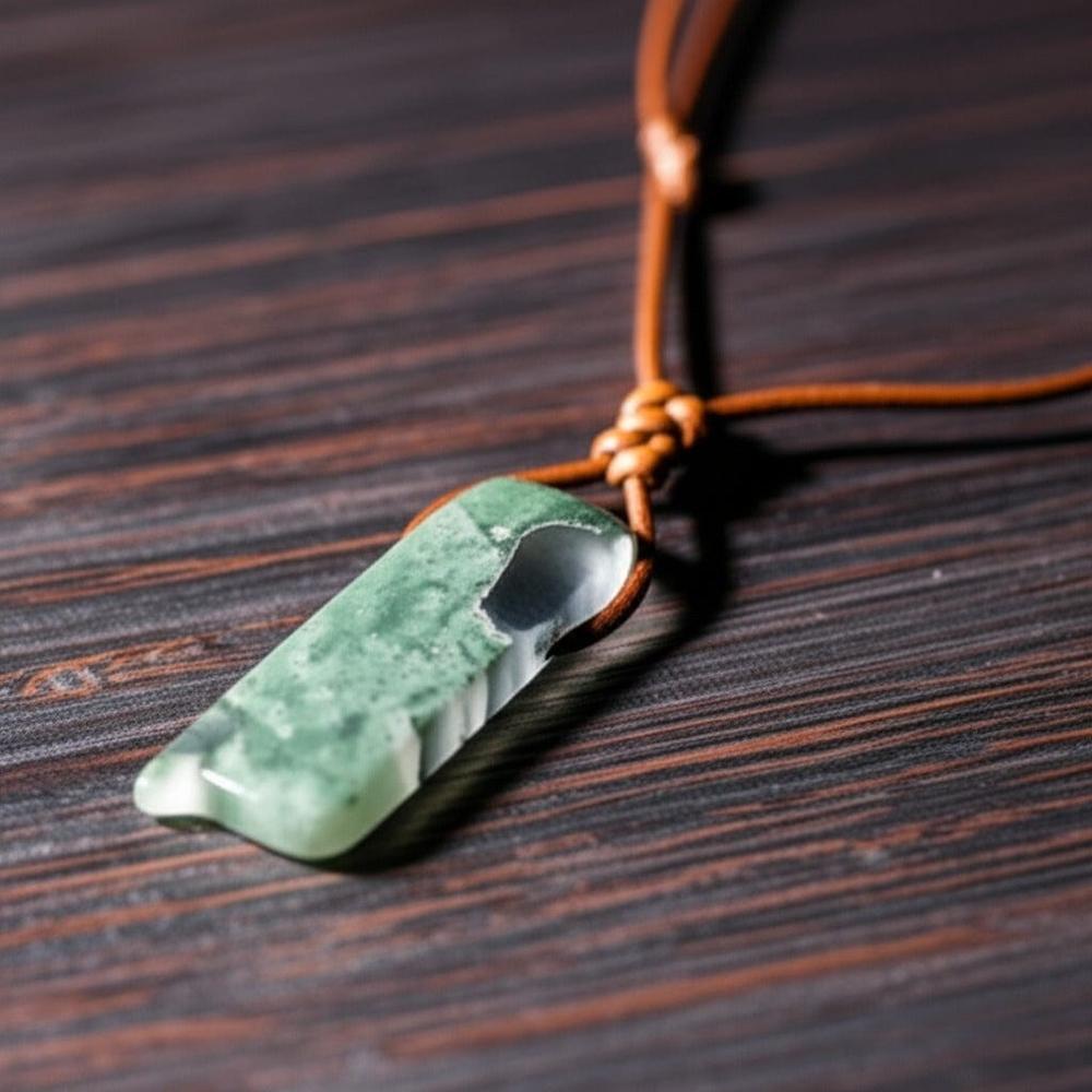 SERENITY MYSTIC STONE - Natural Crystal Unshaped Pendant with Adjustable Rope Chain for Men and Boys - THE MEN THING