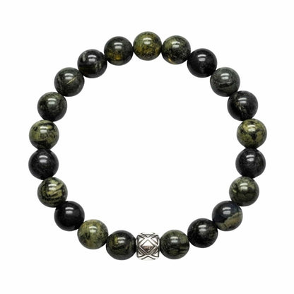 SERPENTINE ASCEND - 12mm Beads Bracelet with Natural Stone - Adjustable Bracelet - THE MEN THING