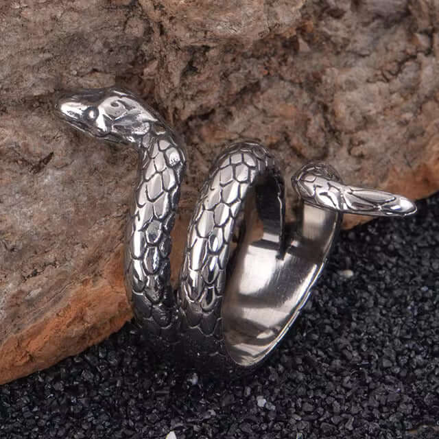 SERPENTINE  Titanium Steel Ring for Men and Boys (Size-21) - THE MEN THING
