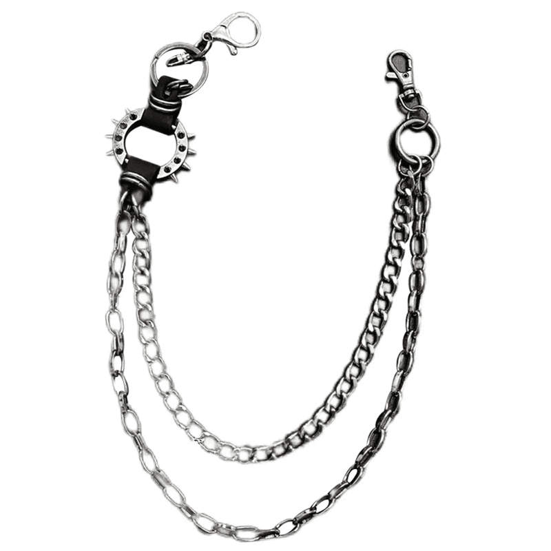 SHADOW LINK CHAIN BLACK - Alloy Wallet Biker Chain for Jeans with Lobster Clasps for Men & Boys - "22.5"inch - THE MEN THING