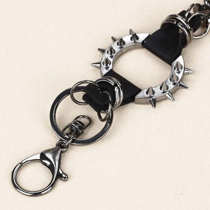 SHADOW LINK CHAIN BLACK - Alloy Wallet Biker Chain for Jeans with Lobster Clasps for Men & Boys - "22.5"inch - THE MEN THING