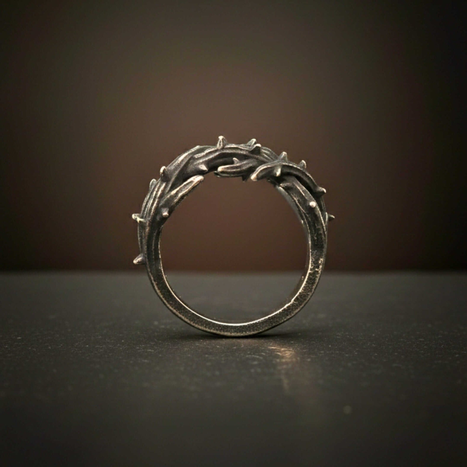SHADOW THORN CROWN - Pure Stainless Steel Men’s Steel - Plated Ring (Size : 23) - THE MEN THING