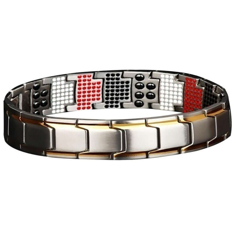 SHARP ITALIAN ELE STYLE - Silver Tone - Pure Titanium Steel Bracelet for Men & Boys — Steel Bracelets for Men | THE MEN THING