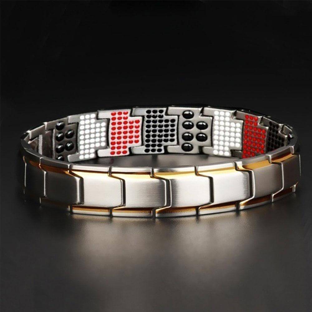 SHARP ITALIAN ELE STYLE - Silver Tone - Pure Titanium Steel Bracelet for Men & Boys — Steel Bracelets for Men | THE MEN THING