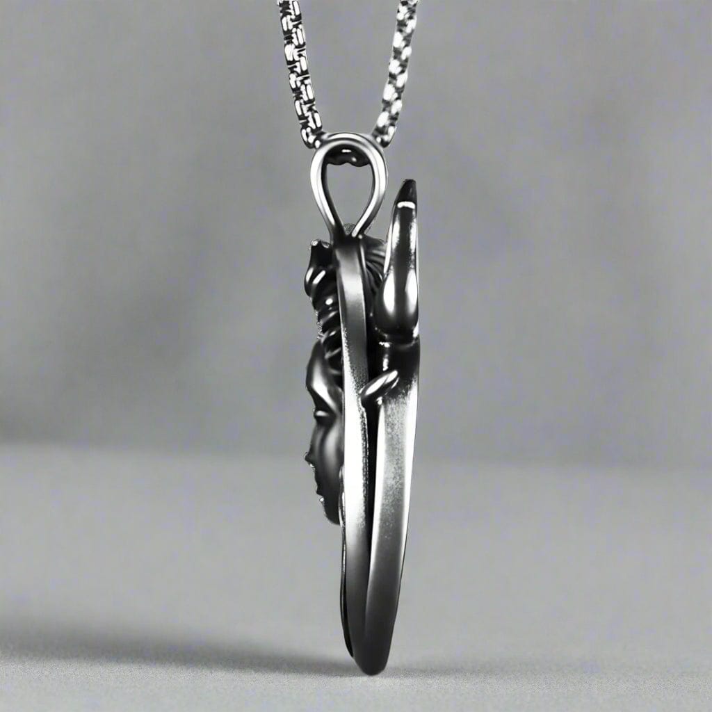 SHIVA THE PROTECTOR - Pure Vintage Pure Steel Pendant with 24inch Round Box Chain for Men & Boys — SS Pendant/ Necklace for Men | THE MEN THING