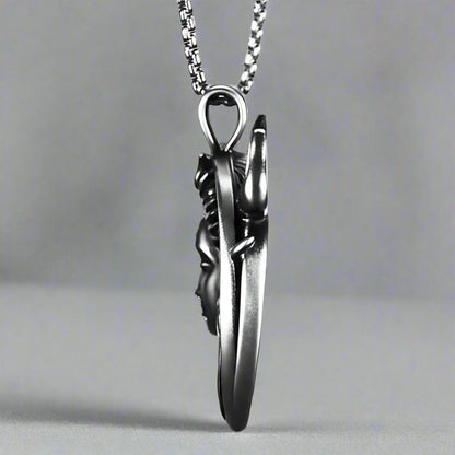 SHIVA THE PROTECTOR - Pure Vintage Pure Steel Pendant with 24inch Round Box Chain for Men & Boys — SS Pendant/ Necklace for Men | THE MEN THING