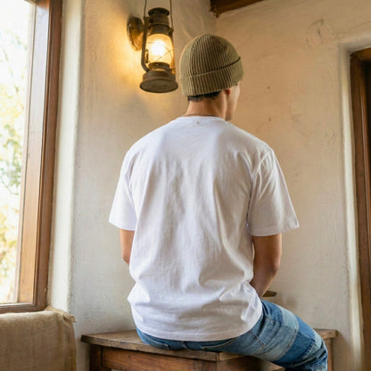 SIGNATURE WAVE Oversized T-Shirt – White - THE MEN THING