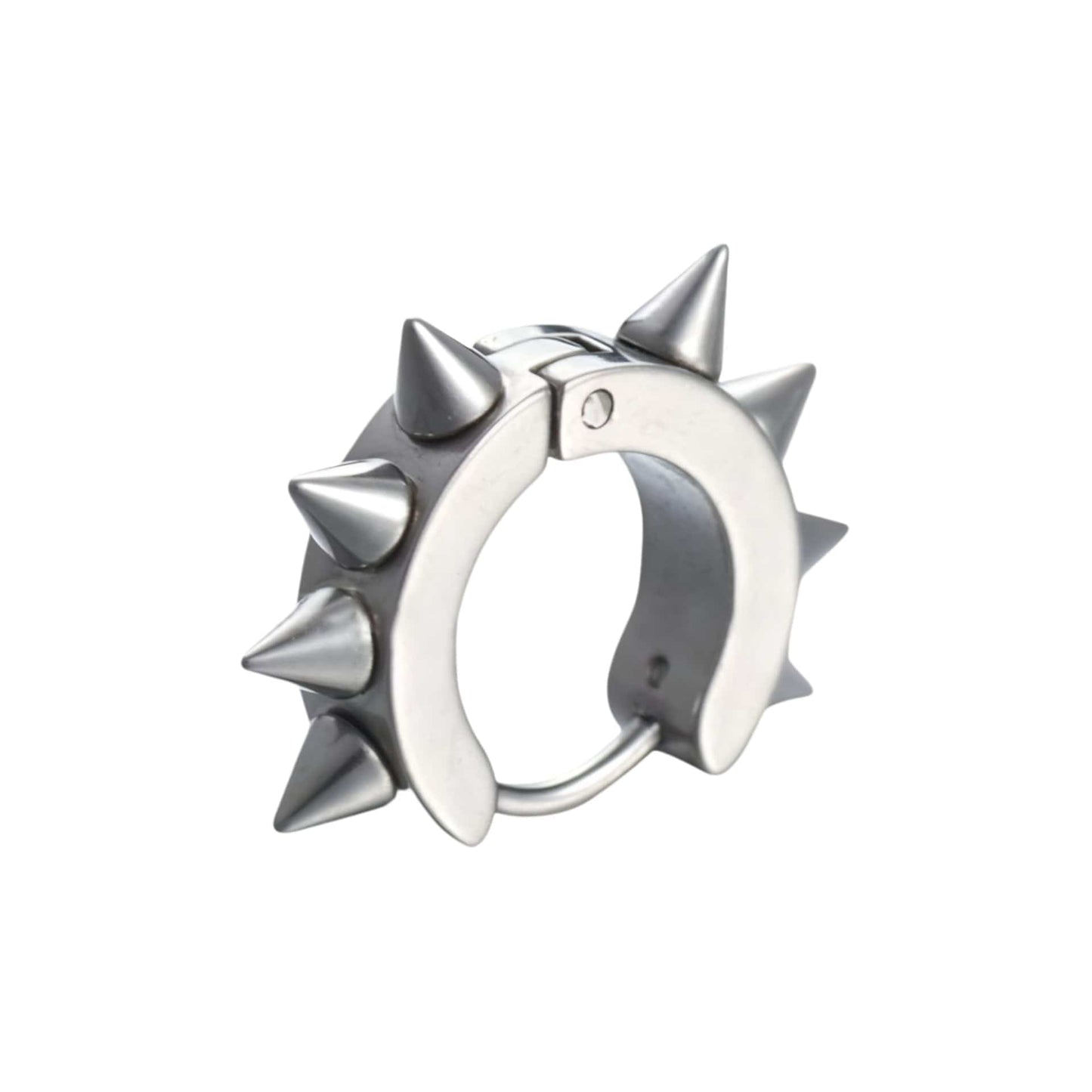 SILVER DAGGERLOOP - 5mm Titanium Steel Hoop Earrings for Men & Boys (2 Pcs) - THE MEN THING