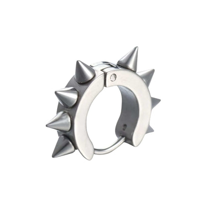 SILVER DAGGERLOOP - 5mm Titanium Steel Hoop Earrings for Men & Boys (2 Pcs) - THE MEN THING