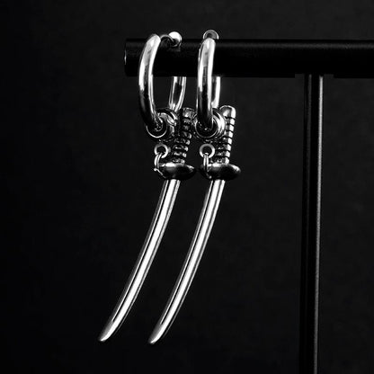 SILVER SAMURAI GLEAM - 2.5mm Titanium Steel Hoop Earrings for Men & Boys (2 Pcs) - THE MEN THING