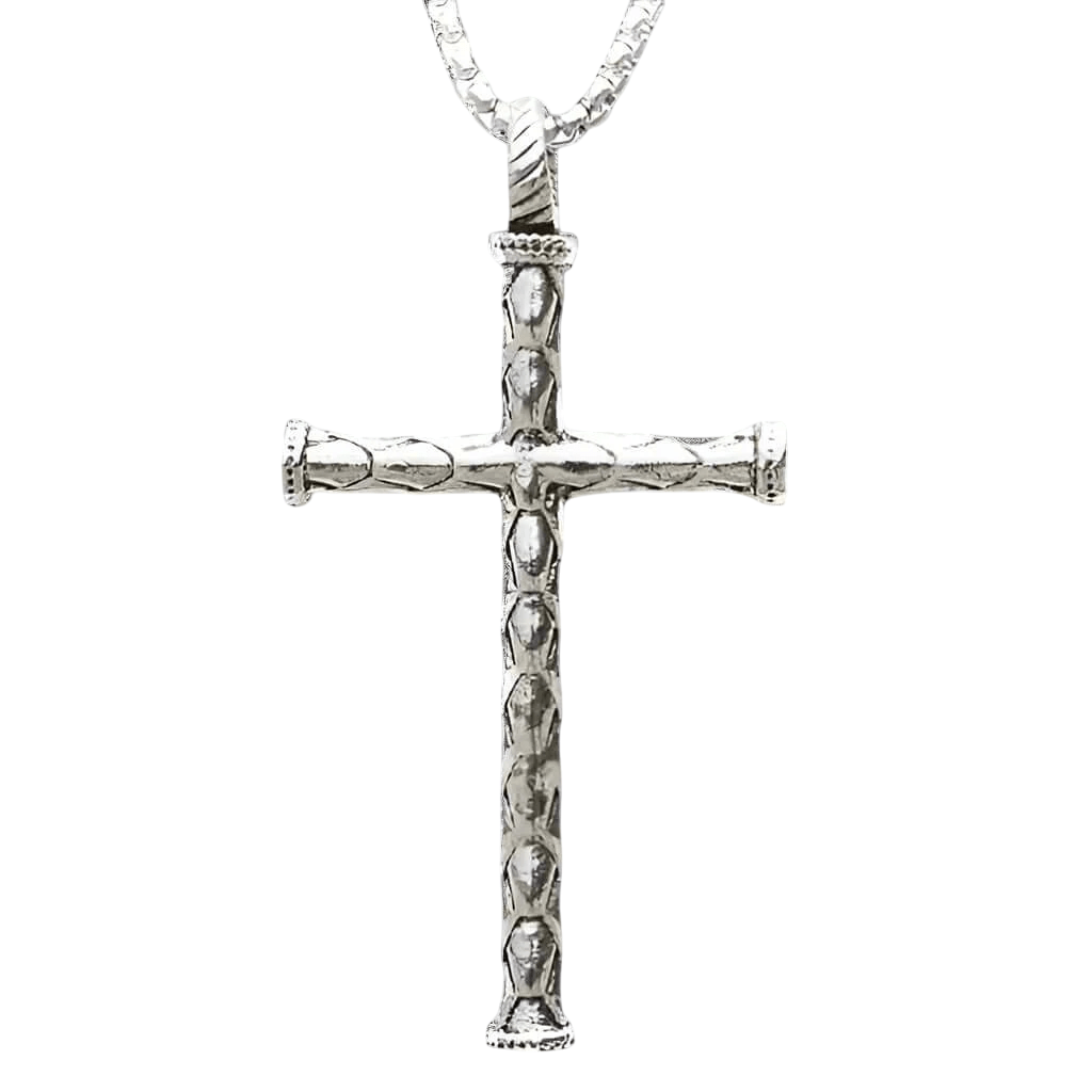 SIMPLE CROSS (T) - Pure Titanium Steel Pendant with Stainless Steel 24inch Round Box Chain, European trending Style for Men & Boy - THE MEN THING