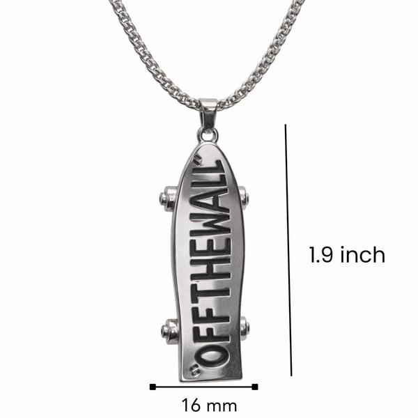 SKATECORE - 16mm Pure Titanium Steel  Pendant with 27inch Round Box 4mm Chain for Men & Boys
