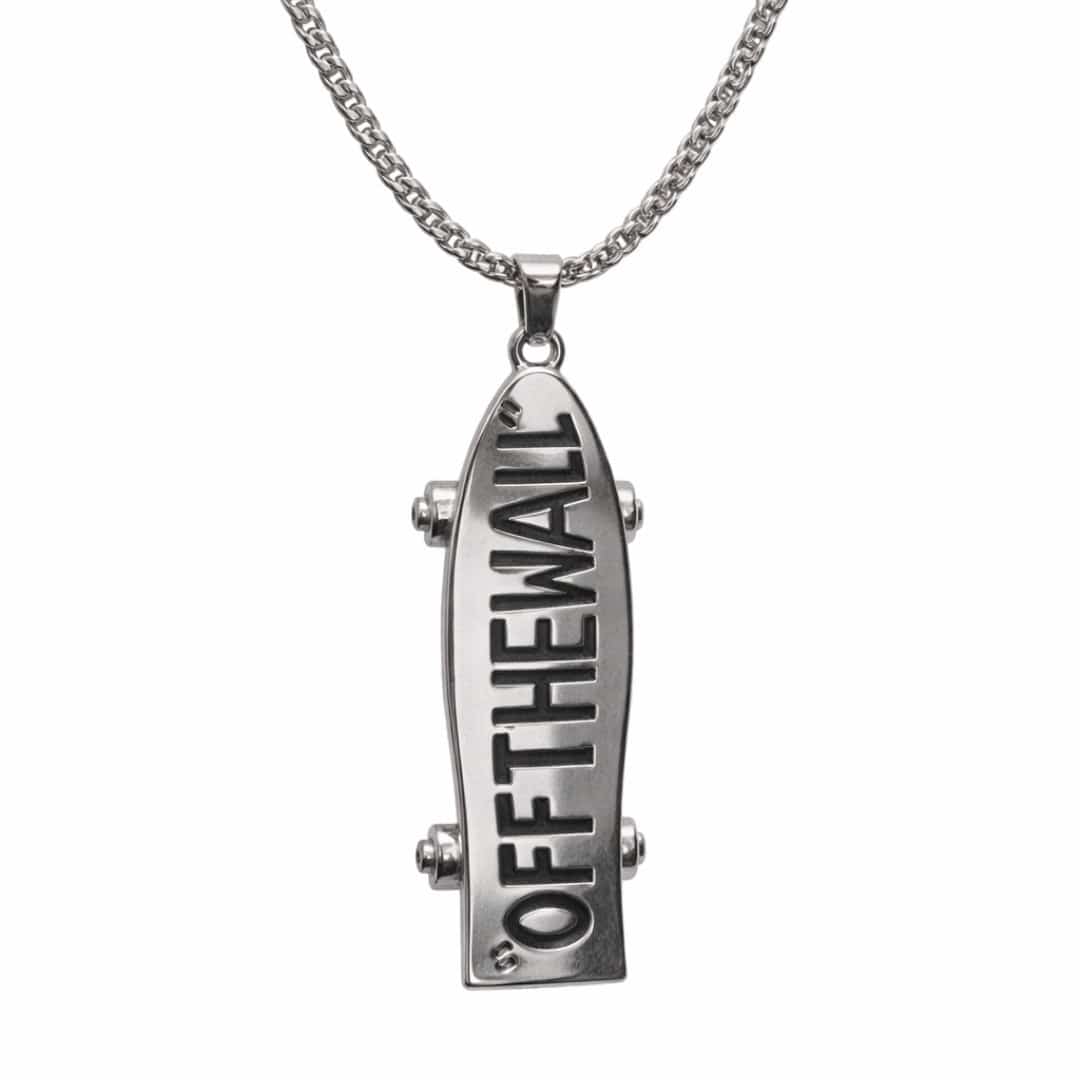 SKATECORE - 16mm Pure Titanium Steel Pendant with 27inch Round Box 4mm Chain for Men & Boys — SS Pendant/ Necklace for Men | THE MEN THING