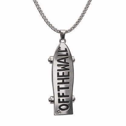 SKATECORE - 16mm Pure Titanium Steel Pendant with 27inch Round Box 4mm Chain for Men & Boys — SS Pendant/ Necklace for Men | THE MEN THING