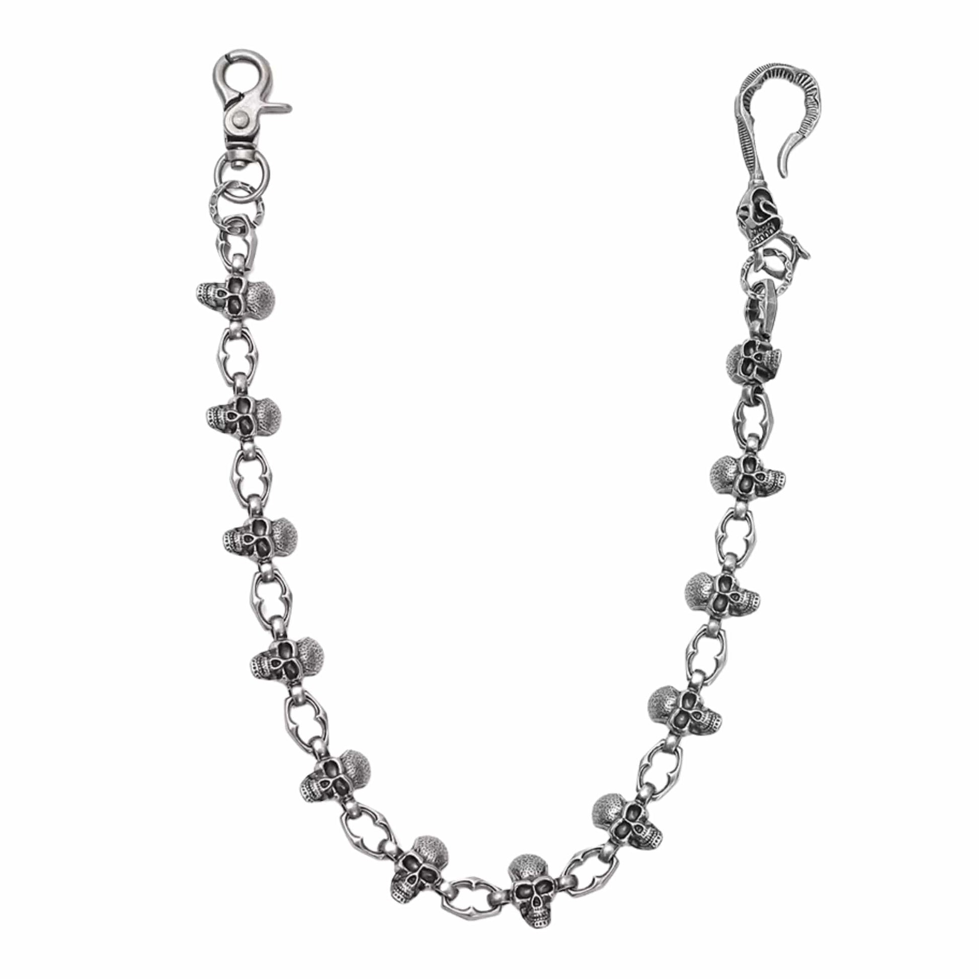 SKULL FORGE - Antique Steel 14mm Titanium Steel Skull Heavy Biker Chain for Jeans with Lobster Clasps for Men & Boys - 20 inch — Biker Fashion for Men | THE MEN THING