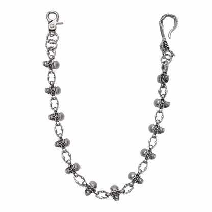 SKULL FORGE - Antique Steel 14mm Titanium Steel Skull Heavy Biker Chain for Jeans with Lobster Clasps for Men & Boys - 20 inch — Biker Fashion for Men | THE MEN THING