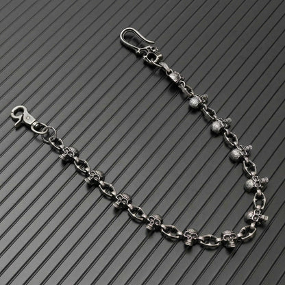 SKULL FORGE - Antique Steel 14mm Titanium Steel Skull Heavy Biker Chain for Jeans with Lobster Clasps for Men & Boys - 20 inch — Biker Fashion for Men | THE MEN THING