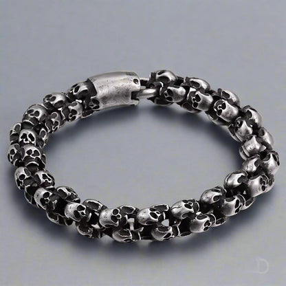 SKULLIX - 14mm Pure Titanium Steel Bracelet for Men & Boy (8inch) - THE MEN THING