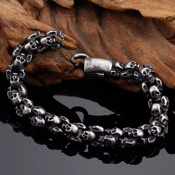 SKULLIX - 14mm Pure Titanium Steel Bracelet for Men & Boy (8inch)