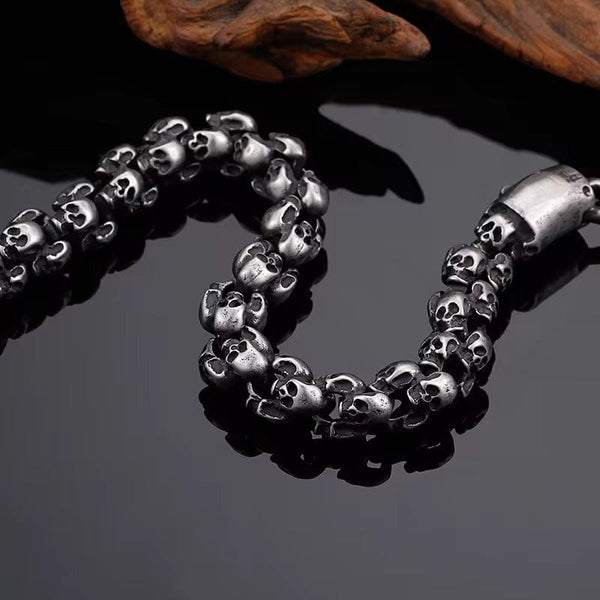 SKULLIX - 14mm Pure Titanium Steel Bracelet for Men & Boy (8inch)