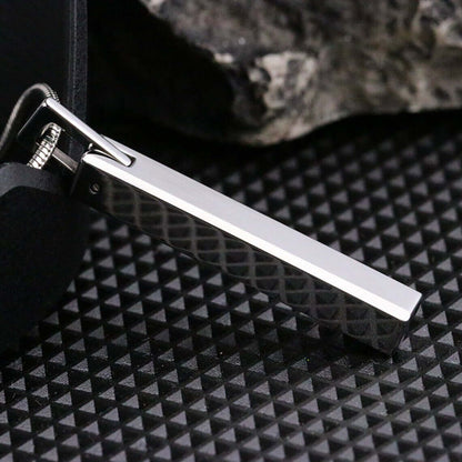 SLEEK APEX - Pure Titanium Steel Silver Bar Pendant with 24inch Snake Chain for Men & Boys - THE MEN THING