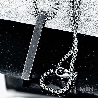 SLEEK BLACK (A) - Alloy Pendant with Stainless Steel 24inch Black Round Box Chain, European trending Style for Men & Boy — SS Pendant/ Necklace for Men | THE MEN THING