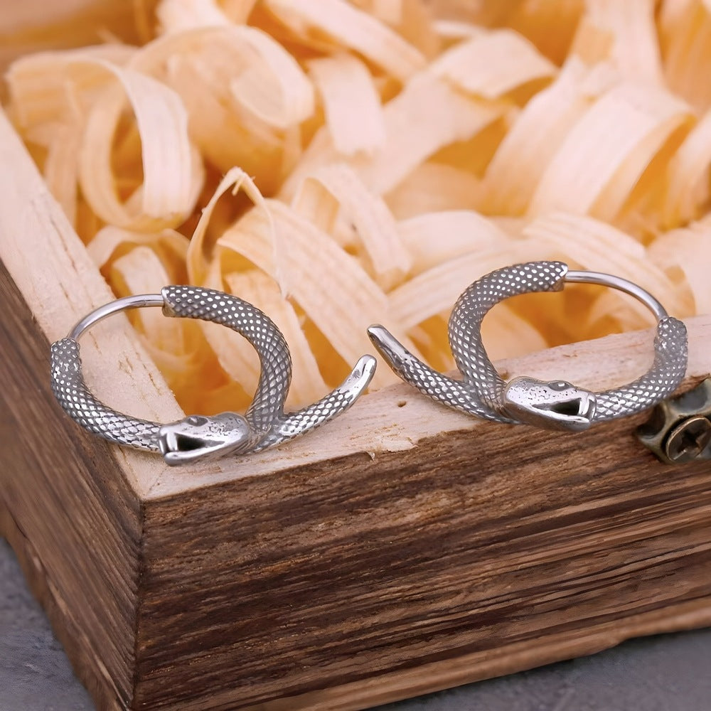 SLYTHER LOOP - 12mm Pure Titanium Steel Hoop Earrings for Men & Boys (2pcs) - THE MEN THING