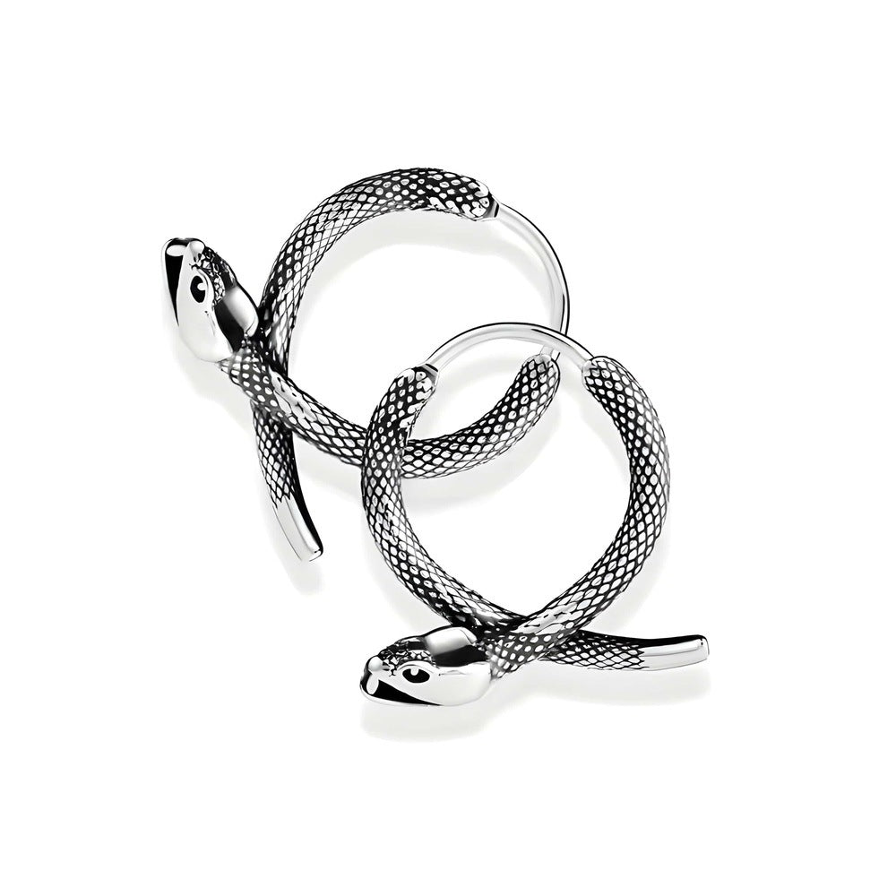 SLYTHER LOOP - 12mm Pure Titanium Steel Hoop Earrings for Men & Boys (2pcs) - THE MEN THING