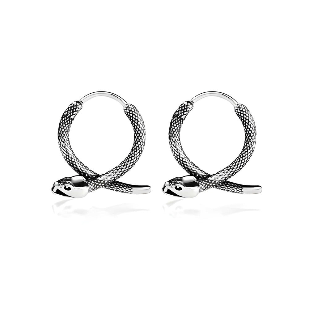 SLYTHER LOOP - 12mm Pure Titanium Steel Hoop Earrings for Men & Boys (2pcs) - THE MEN THING