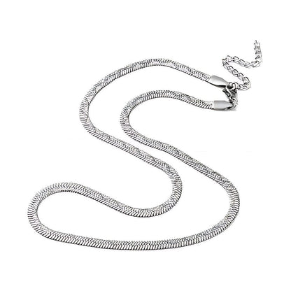 SNAKESKIN LUXE - 4mm Chain Pure Stainless Steel 21inch for Men & Boys - THE MEN THING