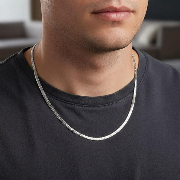 SNAKESKIN LUXE - 4mm Chain Pure Stainless Steel 21inch for Men & Boys