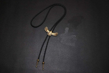 SOARING FALCON - Retro Alloy Pendant Bolo Tie | Adjustable Genuine Leather Cowboy Necktie Necklace for Men & Boys - THE MEN THING