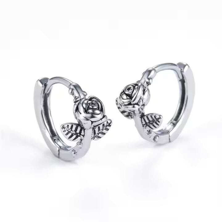 SPARTAN ROSE - Titanium Steel Hoop Earrings for Men & Boys (2 Pcs) - THE MEN THING
