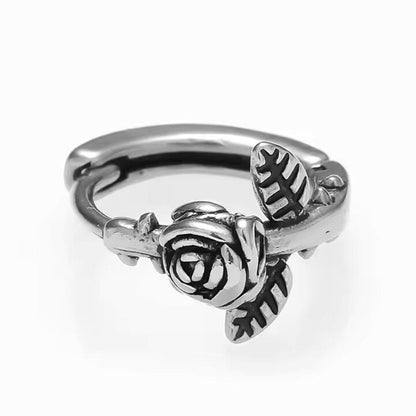 SPARTAN ROSE - Titanium Steel Hoop Earrings for Men & Boys (2 Pcs) - THE MEN THING