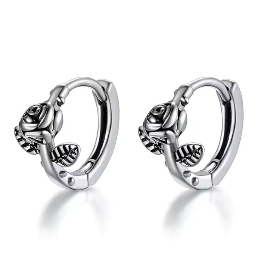 SPARTAN ROSE - Titanium Steel Hoop Earrings for Men & Boys (2 Pcs) - THE MEN THING