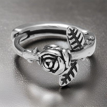 SPARTAN ROSE - Titanium Steel Hoop Earrings for Men & Boys (2 Pcs) - THE MEN THING