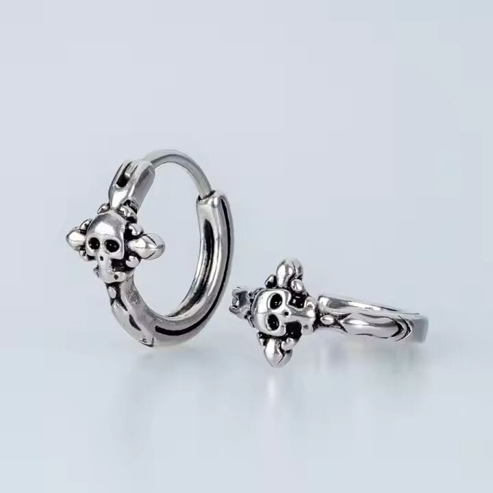 SPECTER LINK - Titanium Steel Hoop Earrings for Men & Boys (2 Pcs) - THE MEN THING