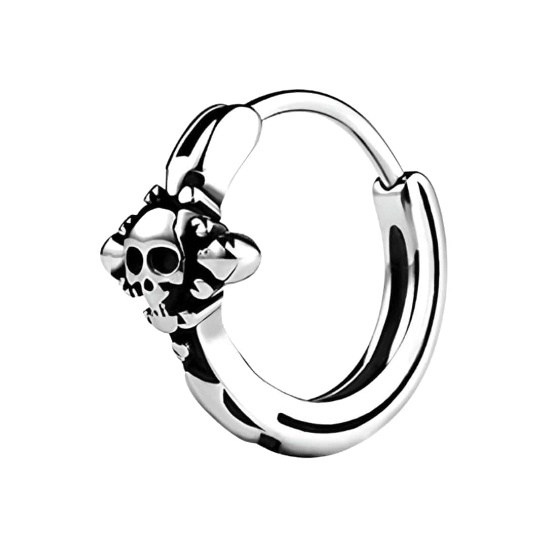 SPECTER LINK - Titanium Steel Hoop Earrings for Men & Boys (2 Pcs) - THE MEN THING