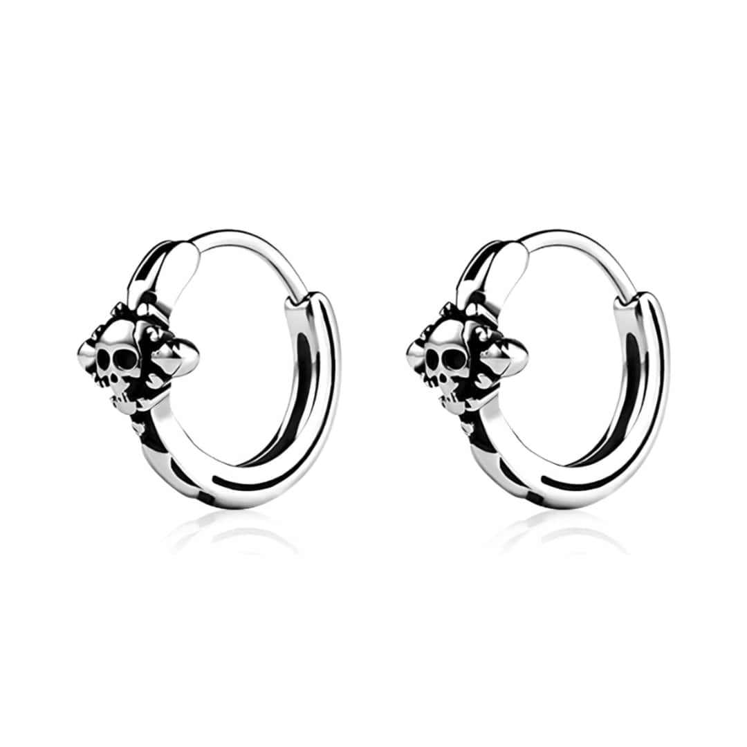 SPECTER LINK - Titanium Steel Hoop Earrings for Men & Boys (2 Pcs) - THE MEN THING