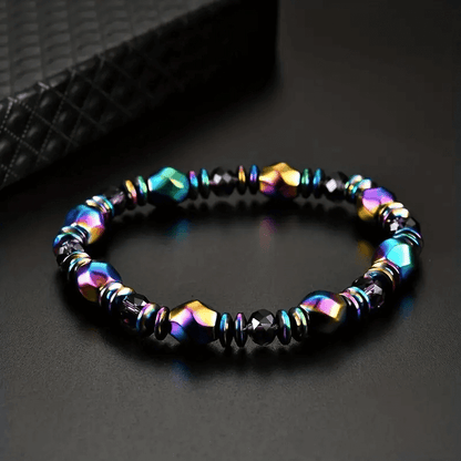 SPECTRA MULTICOLOR -- Beads Bracelet with Natural Stone - "7" inch Stretch Bracelet for Men & Boys - THE MEN THING