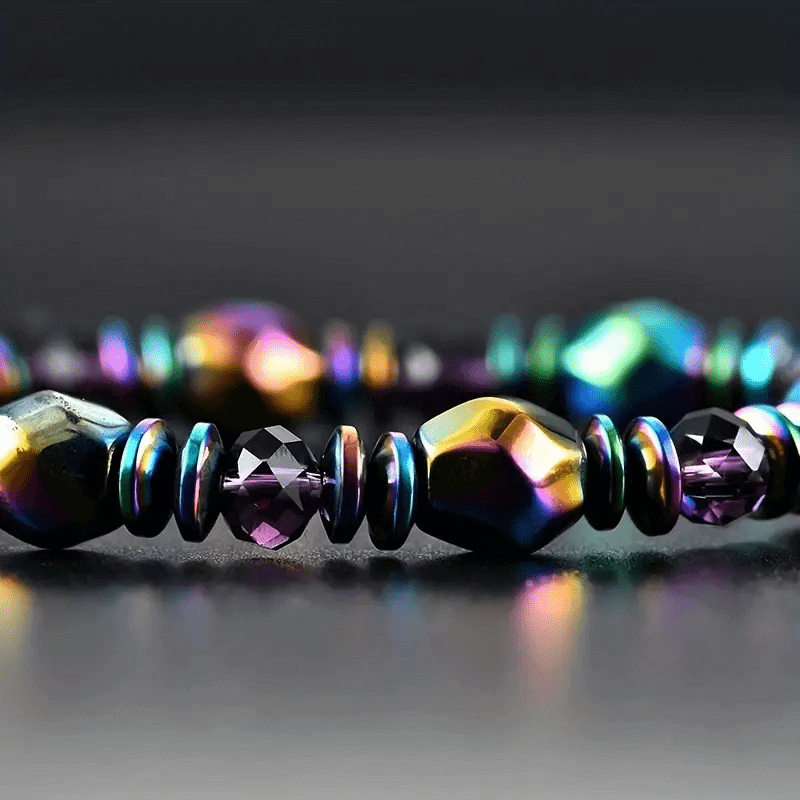 SPECTRA MULTICOLOR -- Beads Bracelet with Natural Stone - "7" inch Stretch Bracelet for Men & Boys - THE MEN THING