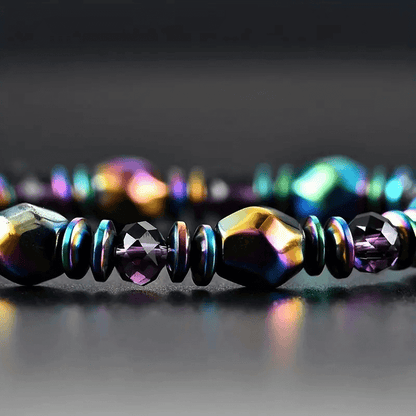 SPECTRA MULTICOLOR -- Beads Bracelet with Natural Stone - "7" inch Stretch Bracelet for Men & Boys - THE MEN THING