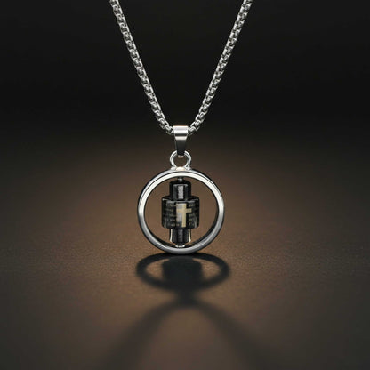 SPIN MANTRA WHEEL - 25mm Pure Titanium Steel Pendant with 28inch Twisted 4mm Chain for Men & Boys — SS Pendant/ Necklace for Men | THE MEN THING