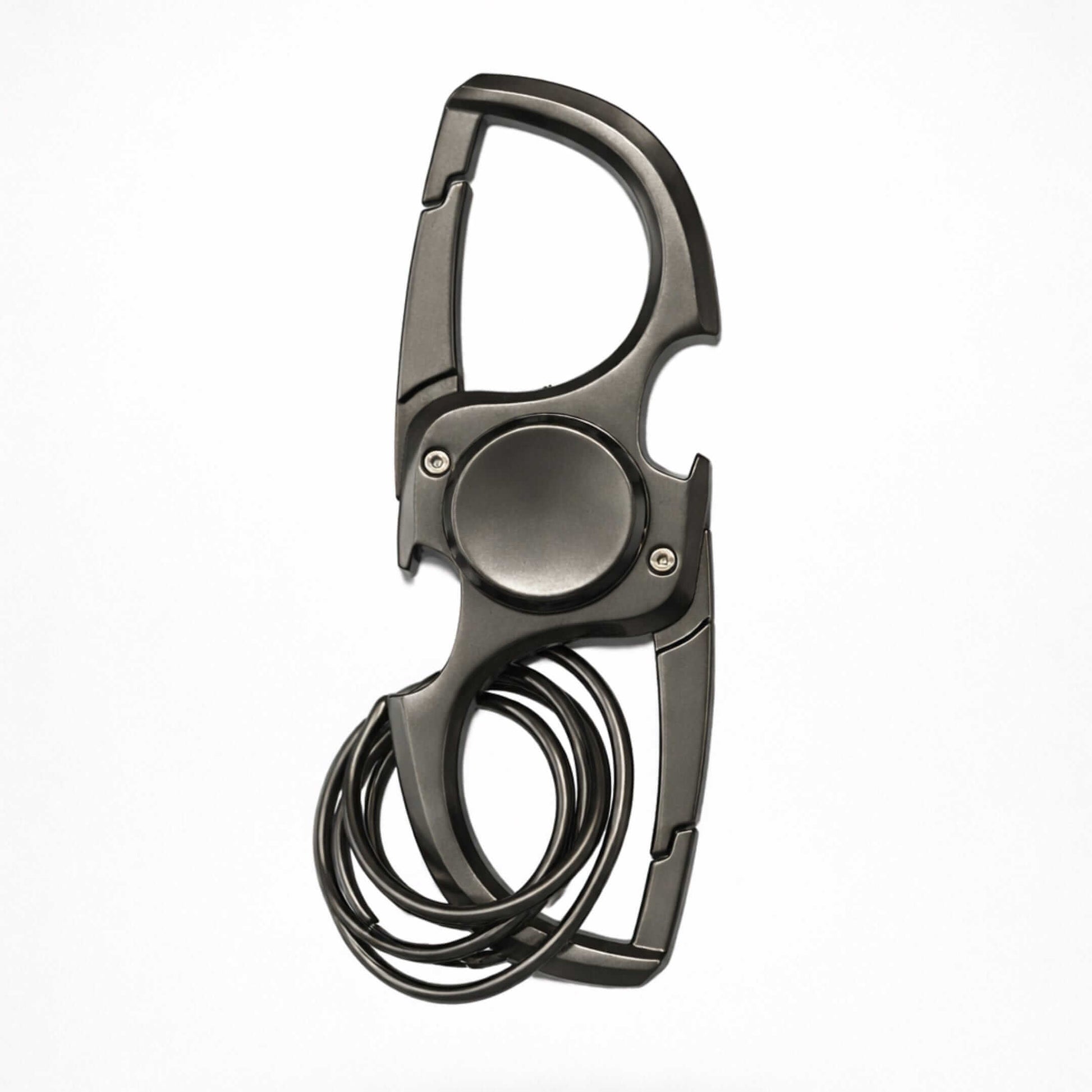 SPINEX DUAL - GUNMETAL GREY - Stainless Steel Keychain for Men & Boy — KeyChains for Men | THE MEN THING