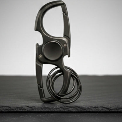 SPINEX DUAL - GUNMETAL GREY - Stainless Steel Keychain for Men & Boy — KeyChains for Men | THE MEN THING