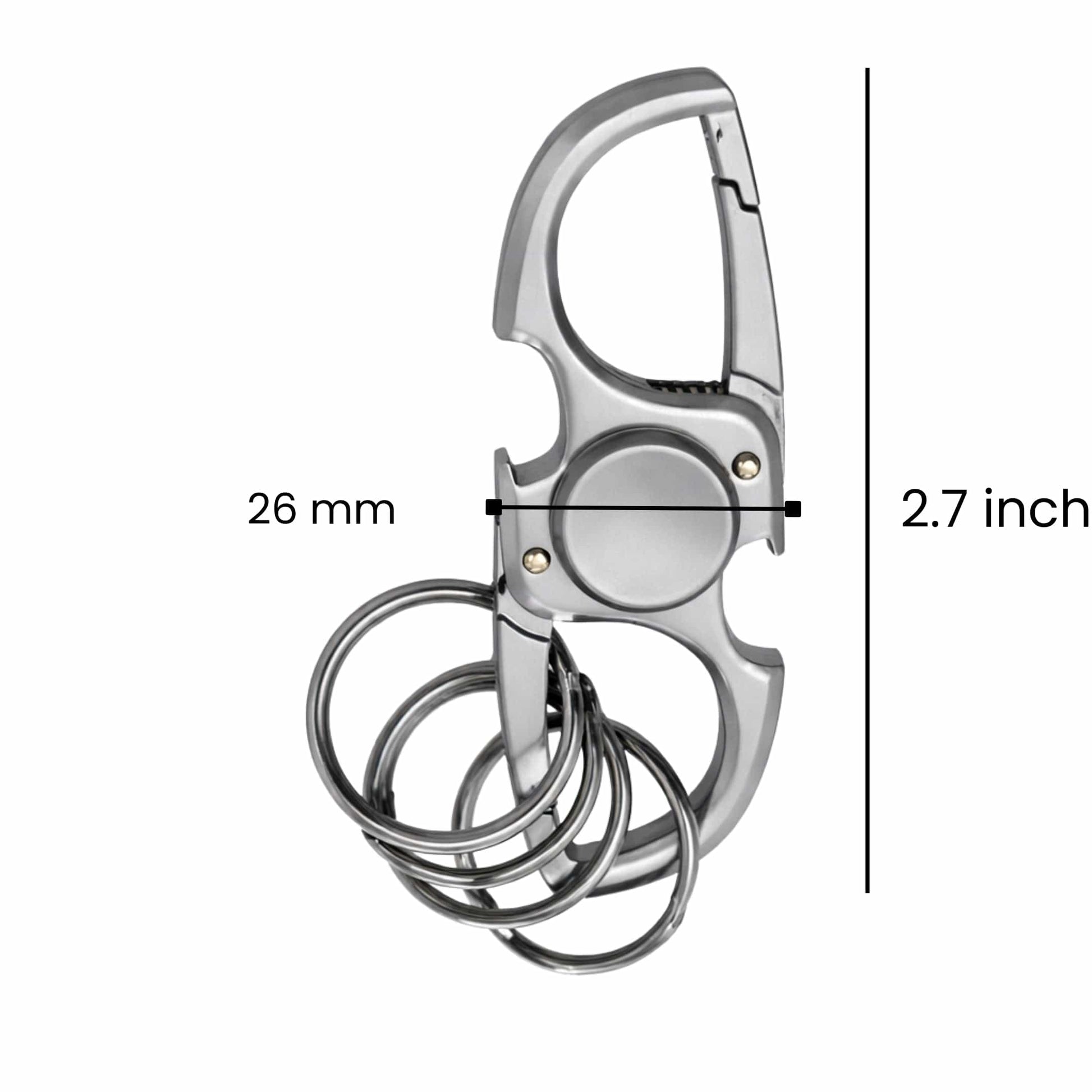 SPINEX DUAL - STEEL - Stainless Steel Keychain for Men & Boy — KeyChains for Men | THE MEN THING