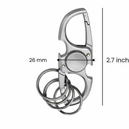 SPINEX DUAL - STEEL - Stainless Steel Keychain for Men & Boy — KeyChains for Men | THE MEN THING